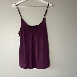 American Eagle Outfitters Soft & Sexy Sueded Maroon Tank Top Medium
